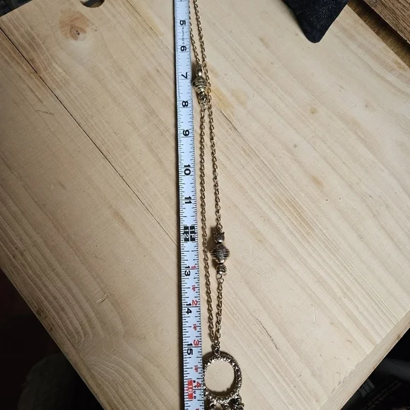 Gold-tone Long Chain 3-Cat Pendant Necklace - Picture 6 of 6